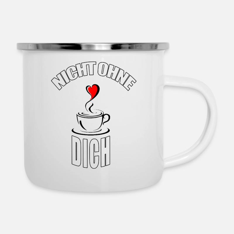 Cafe Mug PAS SANS VOUS - Tasse émaillée - blanc