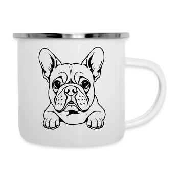 Cadeau de Noël du bouledogue français - Tasse émaillée - blanc - Droite