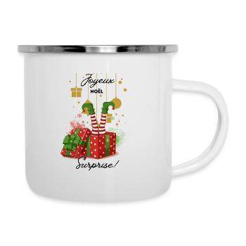 Joyeux_noel_surprise - Emaille-Tasse - Weiß - Rechts