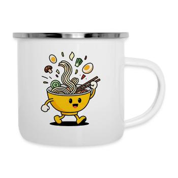 Bol de Ramen Joyeux - Tasse émaillée - blanc - Droite