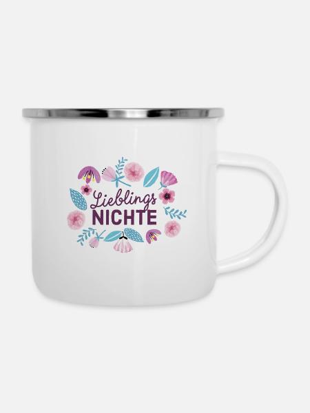 Lieblingsnichte Geschenk für Nichte - Emaille-Tasse - Weiß