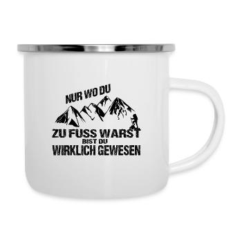 Wandern - Emaille-Tasse - Weiß - Rechts