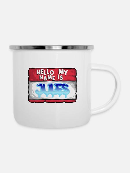 Vorname Jules - Emaille-Tasse - Weiß
