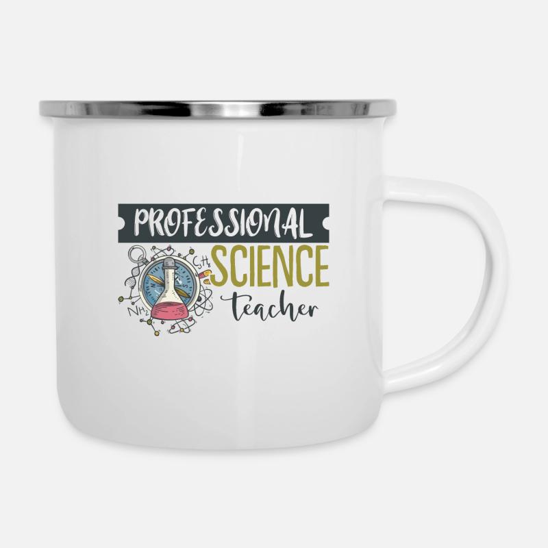 Professeur de science - Tasse émaillée - blanc