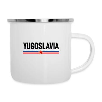 Yugoslawien Albanien Albaner - Emaille-Tasse - Weiß - Rechts