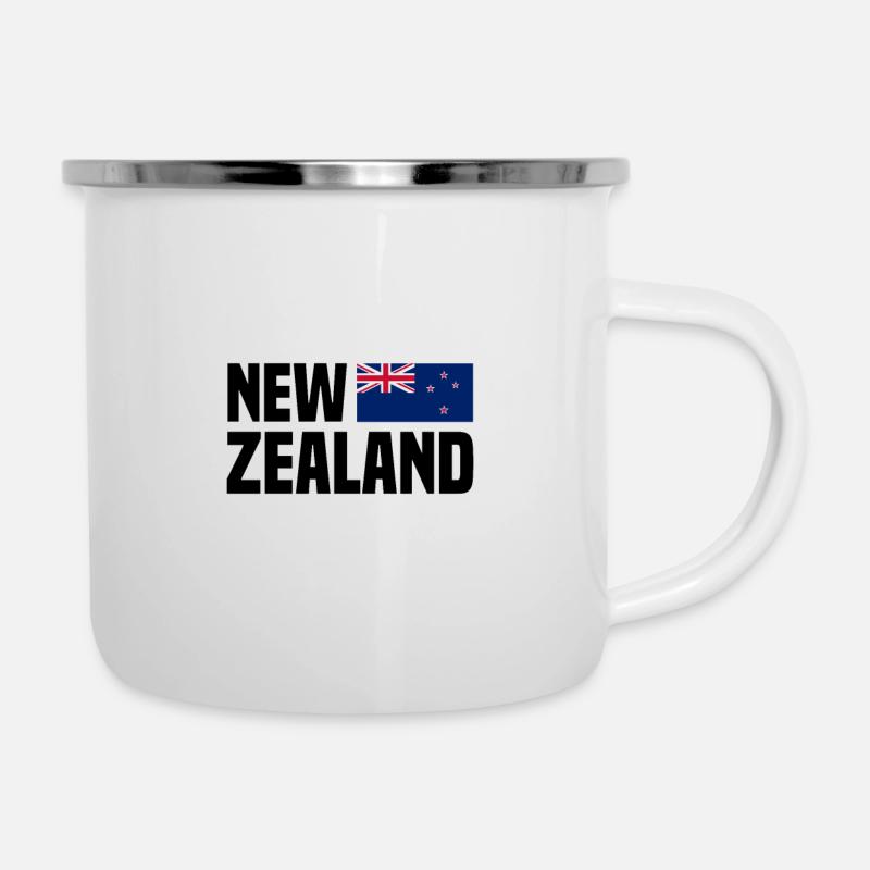 Neuseeland! - Emaille-Tasse - Weiß