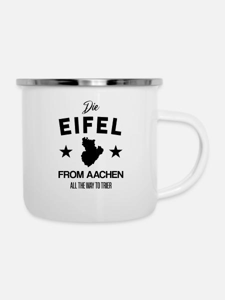 Eifel! - Emaille-Tasse - Weiß