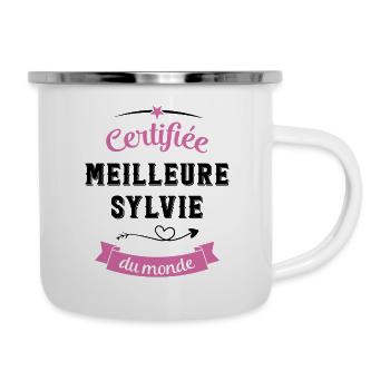 Meilleure Sylvie du Monde - Tasse émaillée - blanc - Droite