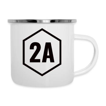 Corse du Sud 2A - Noir - Tasse émaillée - blanc - Droite
