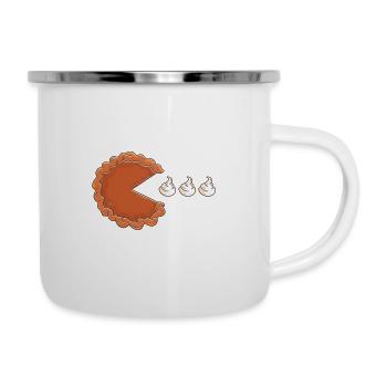 Le gâteau mange de la crème - Tasse émaillée - blanc - Droite