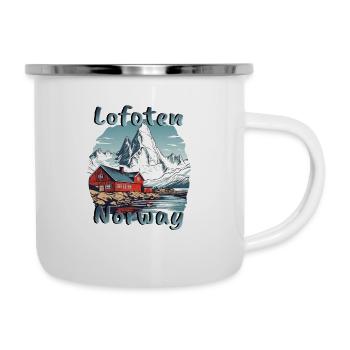Lofoten Norvège Paradis naturel - Tasse émaillée - blanc - Droite