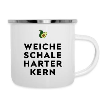 WEICHE SCHALE HARTER KERN - Emaille-Tasse - Weiß - Rechts