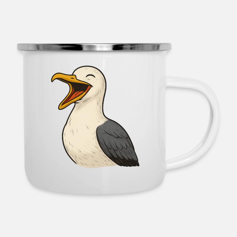 Lachende_Moewe - Tasse émaillée - blanc