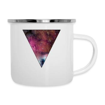 Galaxie - Emaille-Tasse - Weiß - Rechts