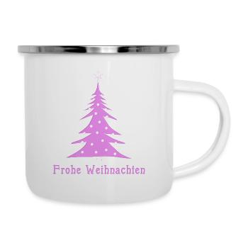 Rose de Noël - Tasse émaillée - blanc - Droite
