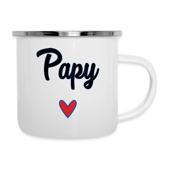 OPA. VATERTAG. ALLES Gute zum Tag des Großvaters. ICH LIEBE DICH. - Emaille-Tasse - Weiß - Rechts
