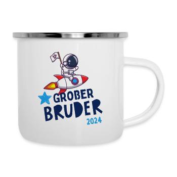 Ich werde Großer Bruder 2024 Loading Rakete - Emaille-Tasse - Weiß - Rechts