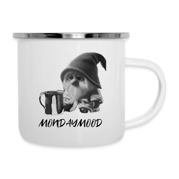 Mondaymood - Morning grouch black and white - Camper Mug - white - Right