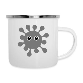 ★ Design colors changeable ★ Virus with googly eyes - Camper Mug - white - Right