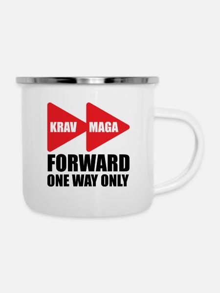 Fast Forward >> - Emaille-Tasse - Weiß