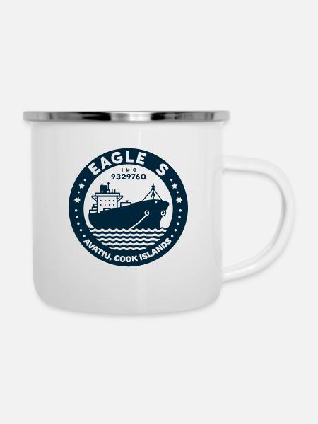 Adler S - Emaille-Tasse - Weiß