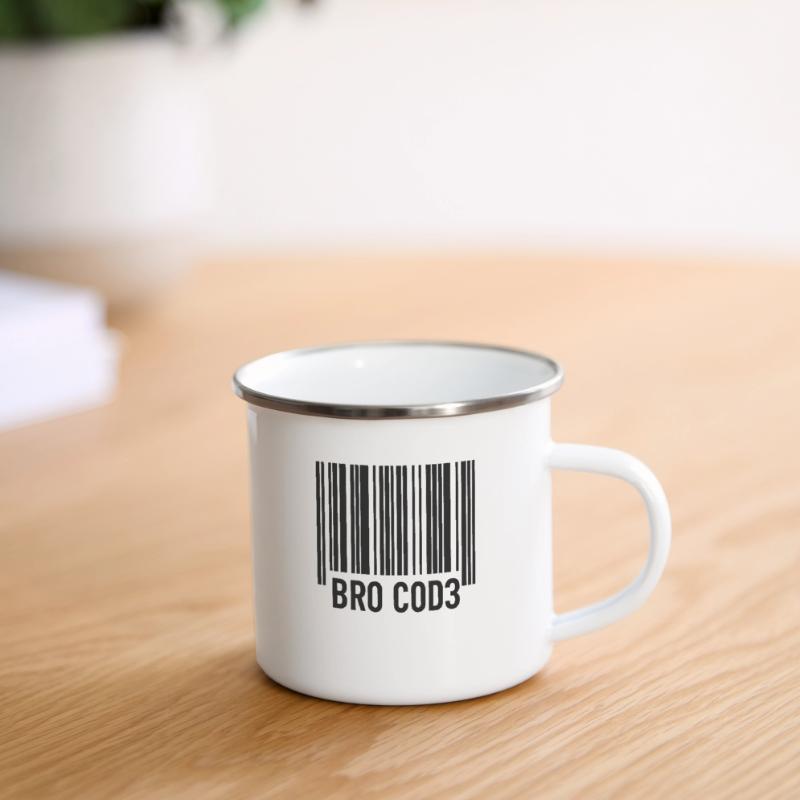 Bro Cod3 Barcode Design - Bro Code Camper Mug