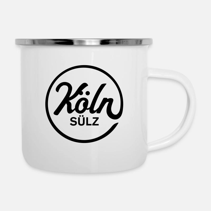 Köln Sülz - Emaille-Tasse - Weiß