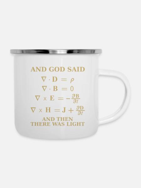 Maxwell-Gleichung - Emaille-Tasse - Weiß