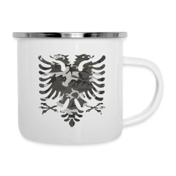 Albanischer Adler - Emaille-Tasse - Weiß - Rechts
