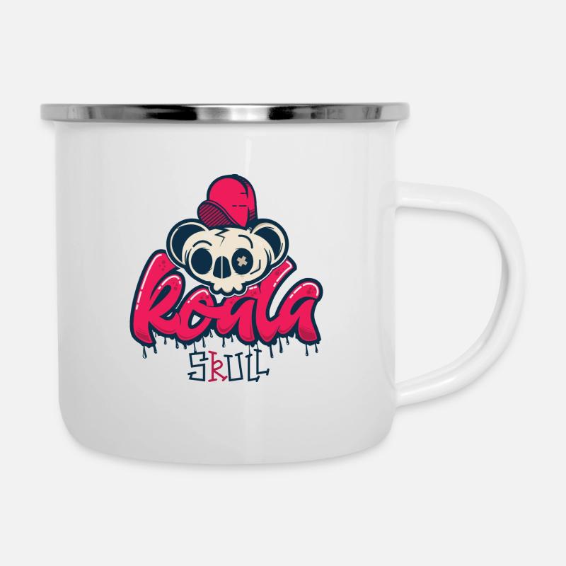 Koala Skull Graffiti - Tasse émaillée - blanc