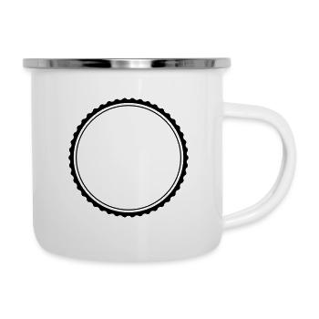 kreis symbol - Emaille-Tasse - Weiß - Rechts