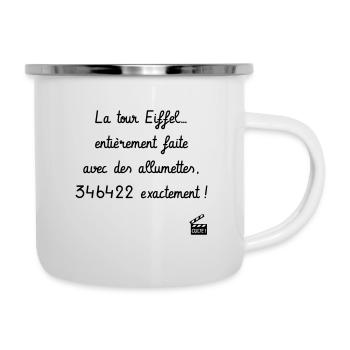 Le Dîner de cons - Réplique Culte - Humour - Tasse émaillée - blanc - Droite
