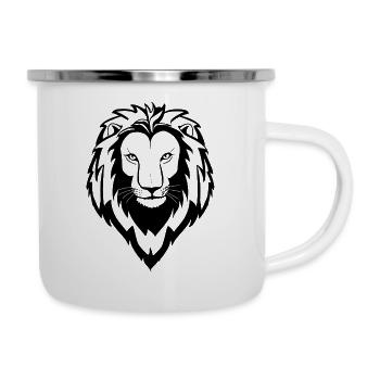 Löwe - Tasse émaillée - blanc - Droite