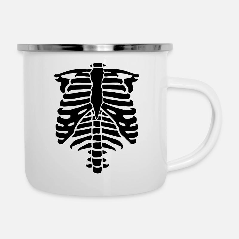 Squelette - Tasse émaillée - blanc