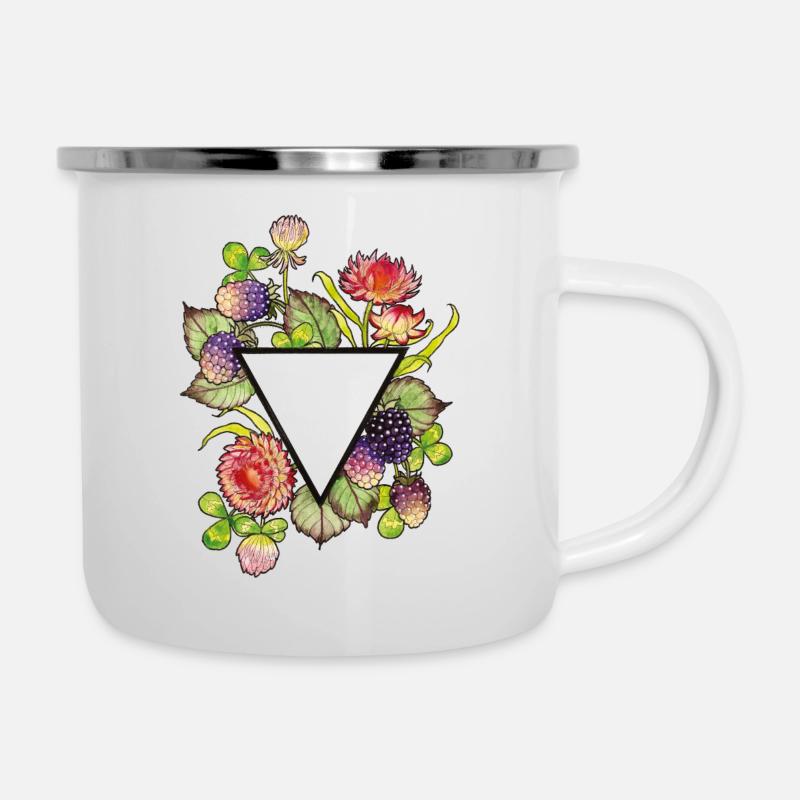 Strawflowers with triangle - Camper Mug - white