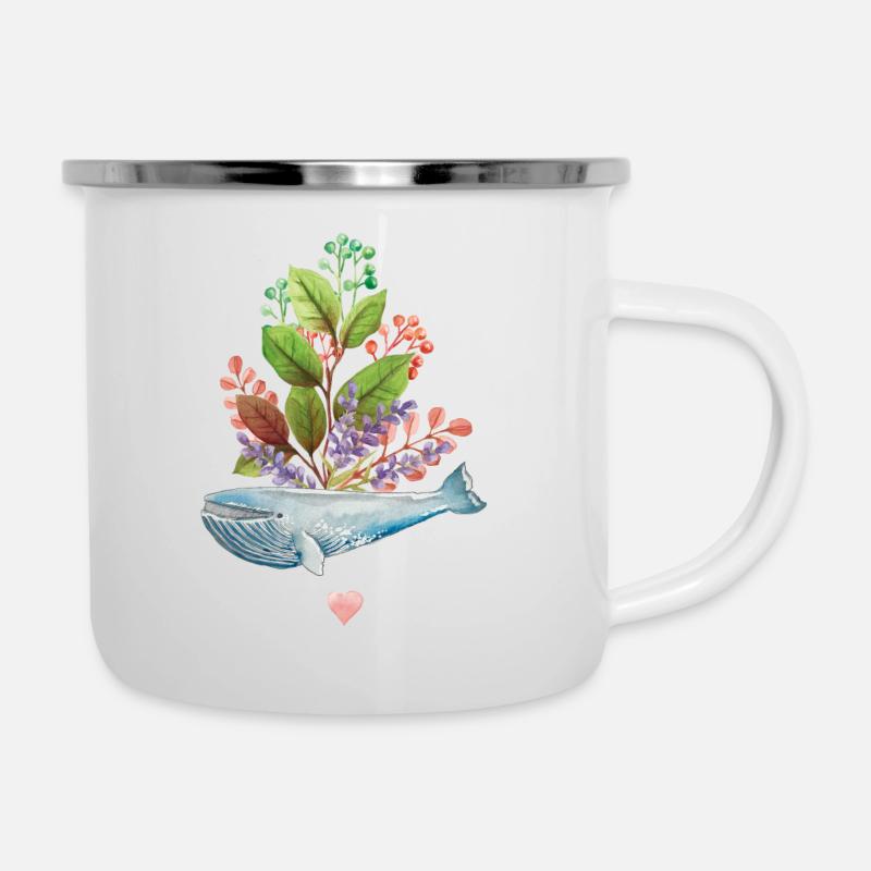 Blue whale - Camper Mug - white