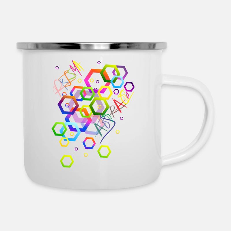 PRISME ABSTRAIT - Tasse émaillée - blanc