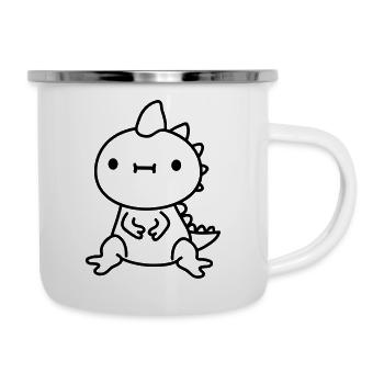 baby kawaii dragon - Camper Mug - white - Right