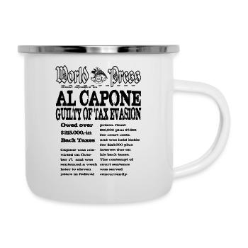 Capone - Emaille-Tasse - Weiß - Rechts