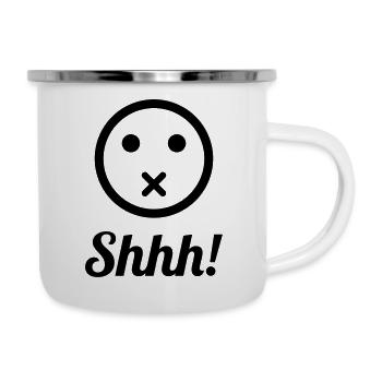 Chut! - Tasse émaillée - blanc - Droite