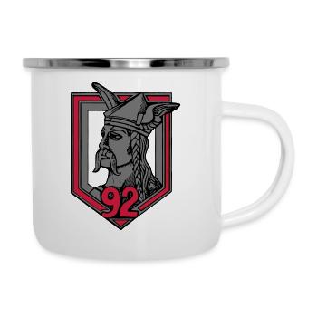 92e RI LES GAULOIS - Tasse émaillée - blanc - Droite