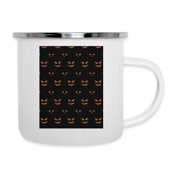 Cache-cou Halloween Jackolantern Neck Gator - Tasse émaillée - blanc - Droite