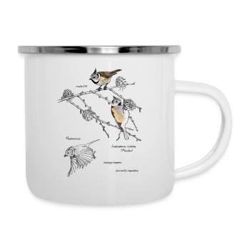 Crested tits - Camper Mug - white - Right