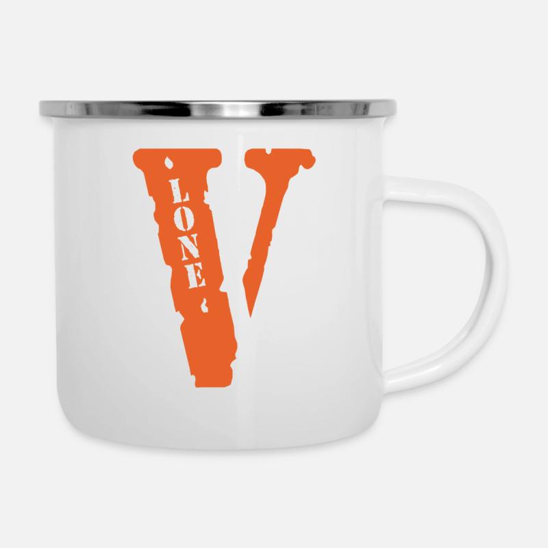 Vlone True Artwork - Emaille-Tasse - Weiß