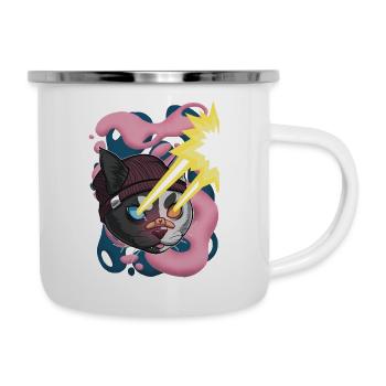 Laser beam cat - Camper Mug - white - Right