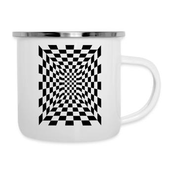 optische Illusion 17 - Emaille-Tasse - Weiß - Rechts