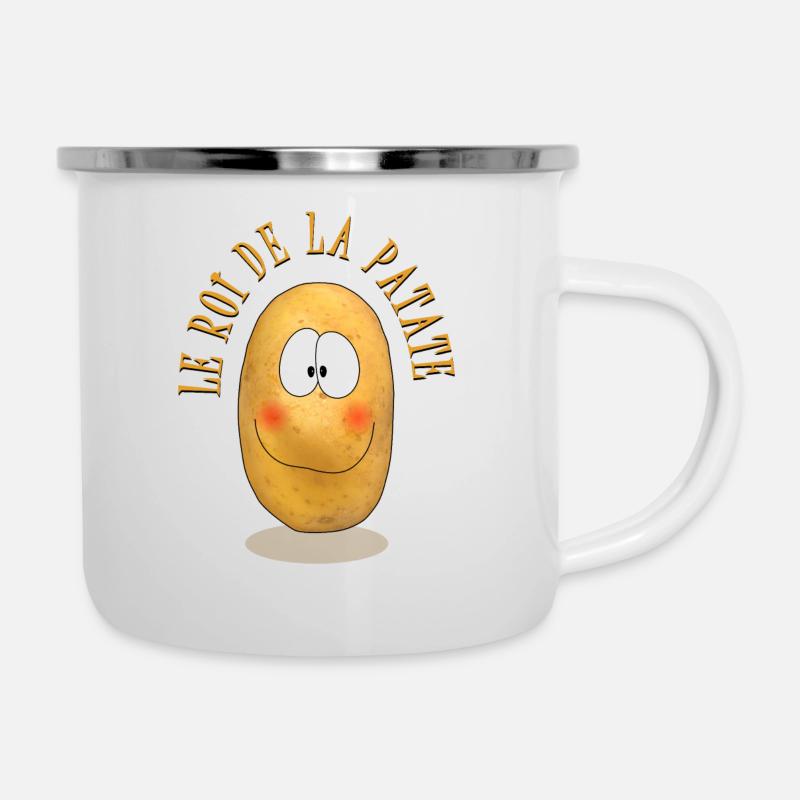 Roi de la patate - Tasse émaillée - blanc