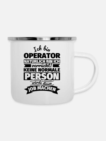 Operator Geschenke - Emaille-Tasse - Weiß