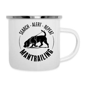 MANTRAILING Chien Sports Recherche Chien Chien Chien - Tasse émaillée - blanc - Droite