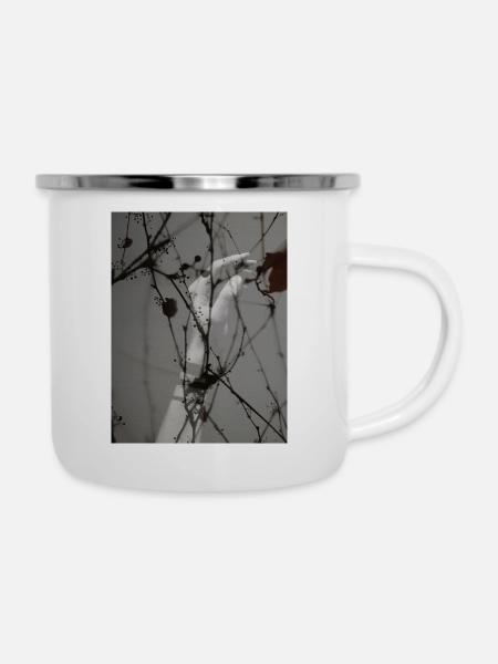 Art Collage Fantasy - Emaille-Tasse - Weiß